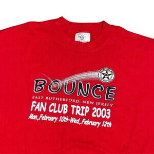 Vintage Y2K Jon Bon Jovi Fan Club Trip 2003 New Jersey Red T Shirt  Mens Large